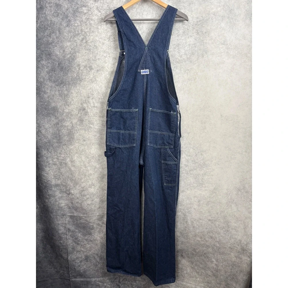 Big Smith Men's Blue Denim Carpenter Workwear Overalls Bibs Made in USA 36x29